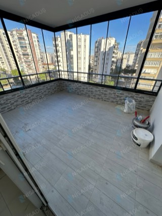 Camla kapatılmış balkon, siyah profil, Mersin